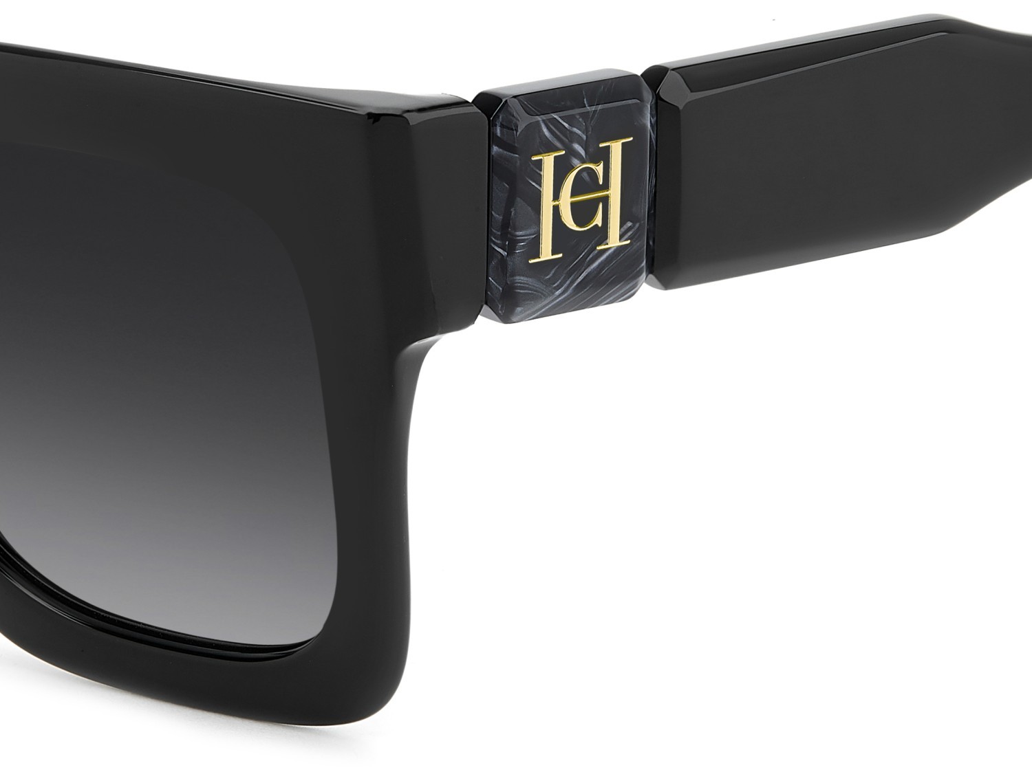 Occhiali da sole Carolina Herrera Her 0369/S 208817 807 9O colore black forma quadrato lenti dark grey shaded