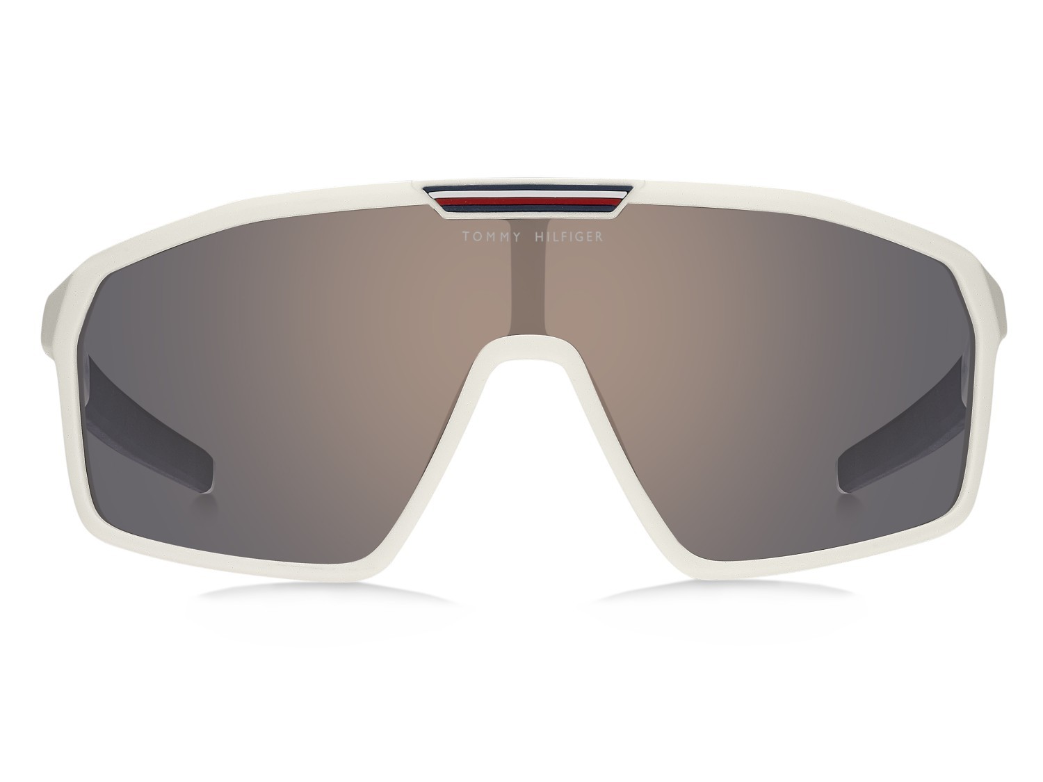 Sunglasses Tommy Hilfiger Th 2357/S 208821 6HT JO color matte white shape mask lenses grey bronze mirror