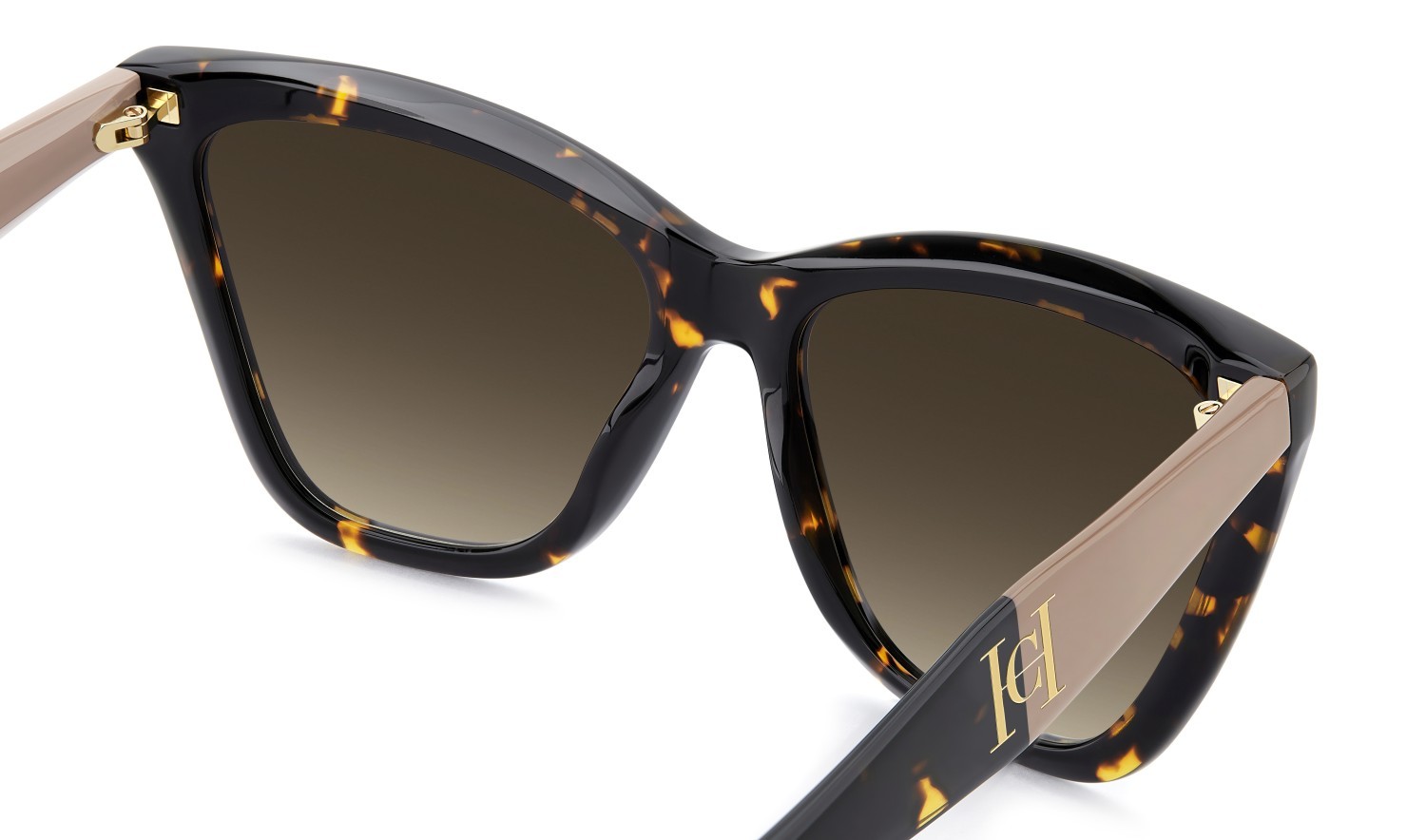 Sonnenbrillen Carolina Herrera Her 0374/S 208823 086 HA farbe havana form cat-eye gläser brown shaded