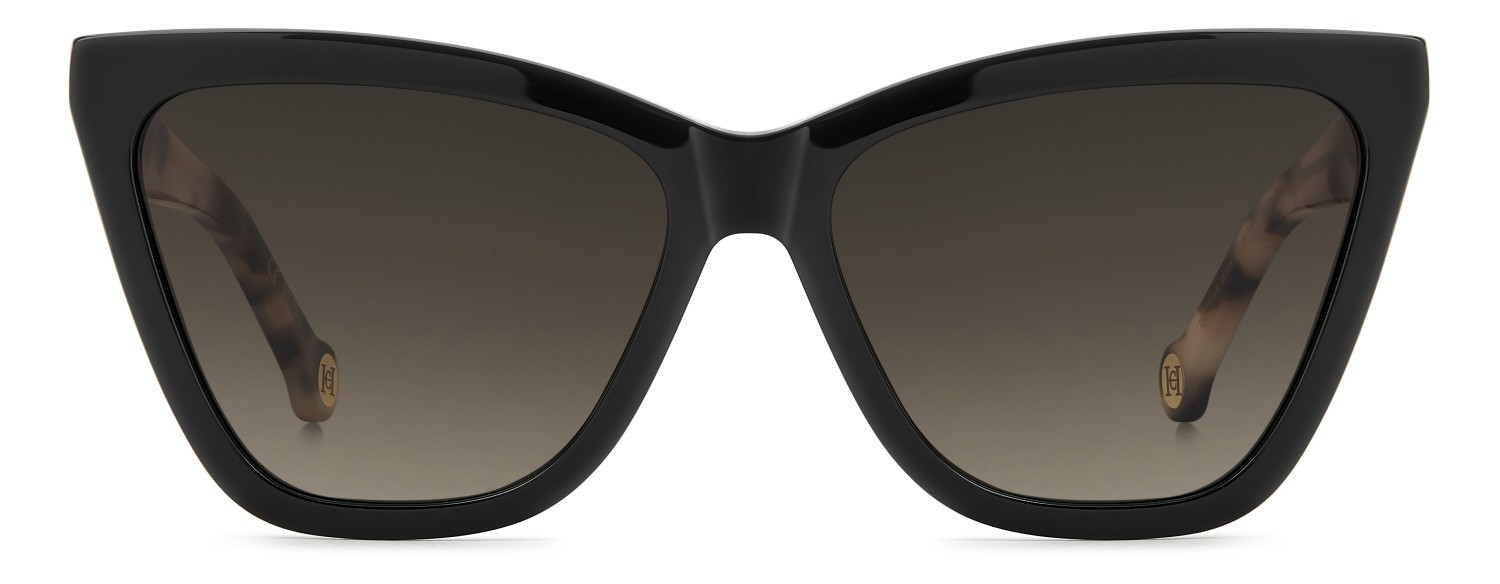Occhiali da sole Carolina Herrera Her 0374/S 208823 807 HA colore black forma cat eye lenti brown shaded