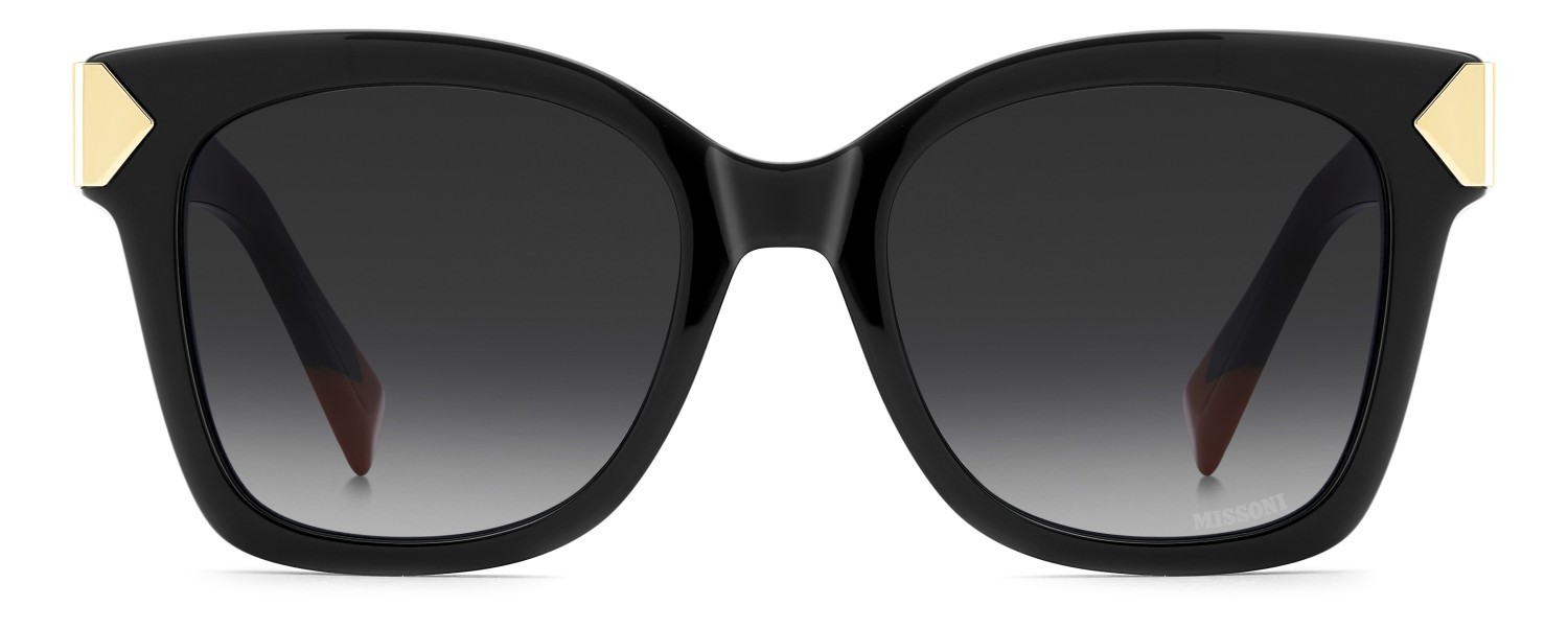 Sunglasses Missoni Mis 0284/S 208827 807 9O color black shape square lenses dark grey shaded