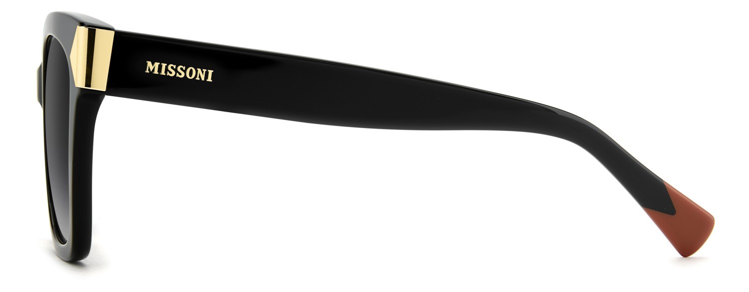 Sunglasses Missoni Mis 0284/S 208827 807 9O color black shape square lenses dark grey shaded