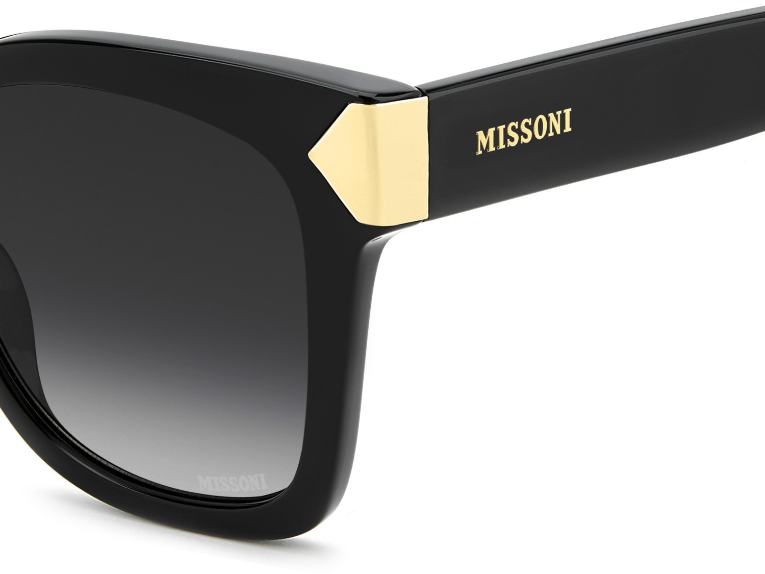 Sunglasses Missoni Mis 0284/S 208827 807 9O color black shape square lenses dark grey shaded