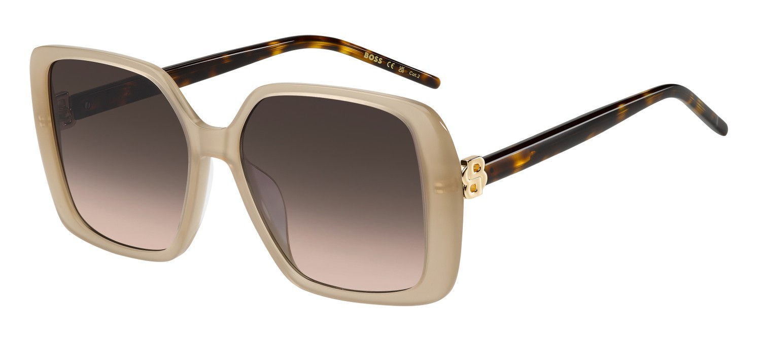 Occhiali da sole Hugo Boss 1939/G 208828 FWM HA colore nude forma quadrato lenti brown shaded