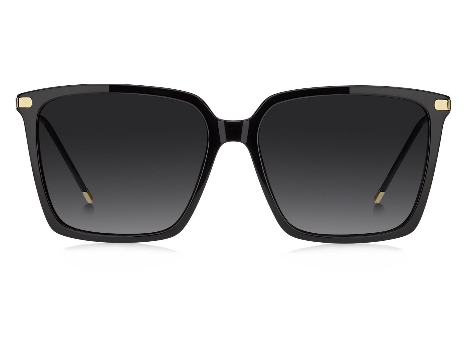 Sunglasses Hugo Boss 1947/S 208829 EI7 9O color black crystal 2 shape square lenses dark grey shaded