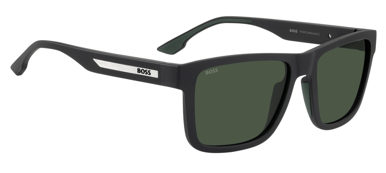 Occhiali da sole Hugo Boss 1907/S 208831 807 QT colore black forma quadrato lenti green