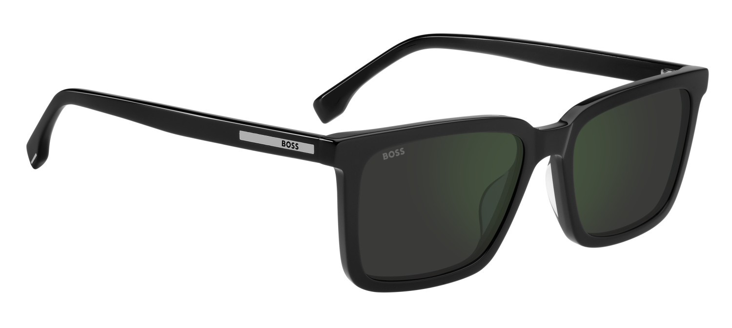 Occhiali da sole Hugo Boss 1893/G 208833 807 I8 colore black forma rettangolare lenti grey high contrast green mirror antirefl