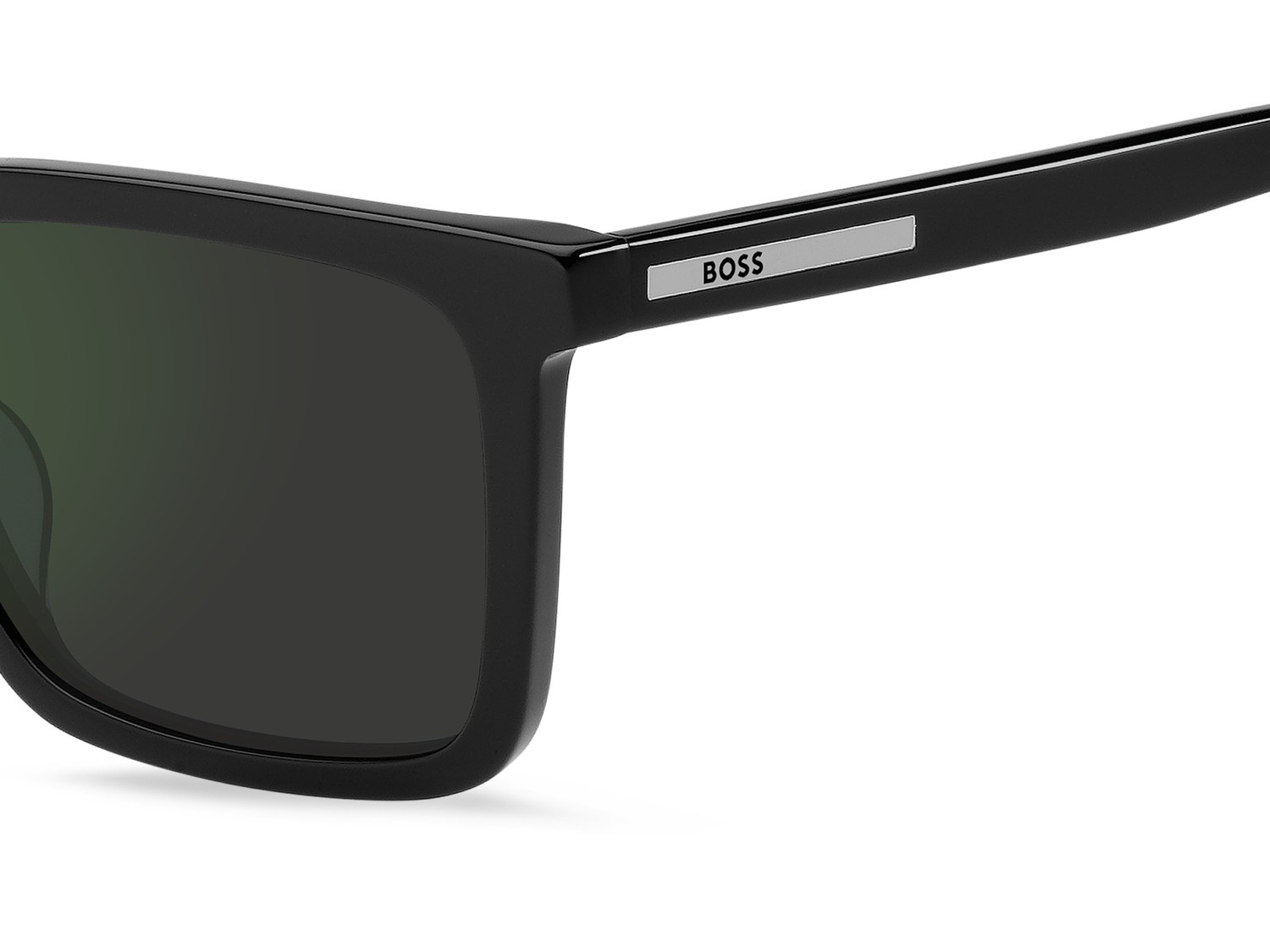 Occhiali da sole Hugo Boss 1893/G 208833 807 I8 colore black forma rettangolare lenti grey high contrast green mirror antirefl
