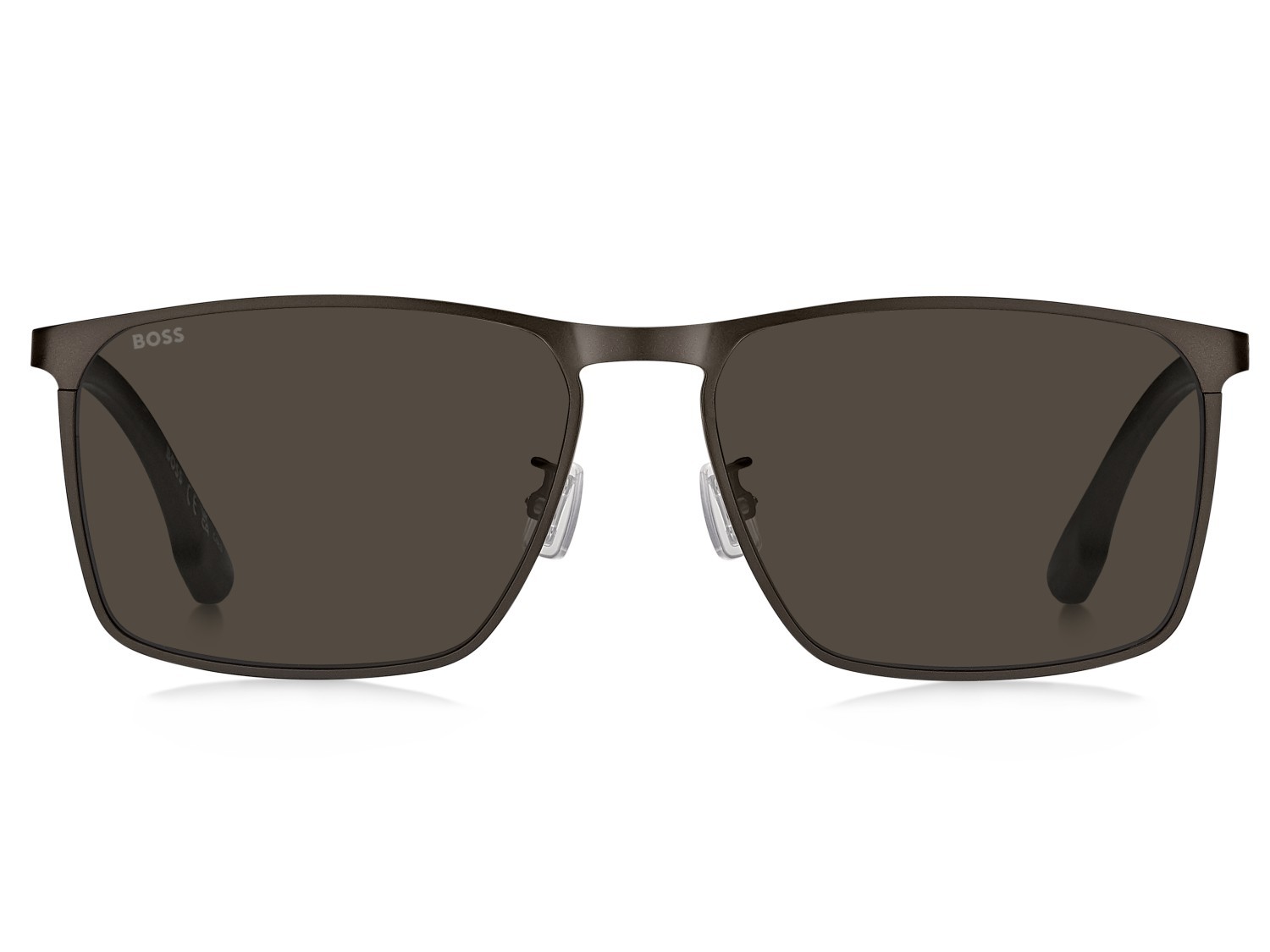 Occhiali da sole Hugo Boss 1913/G 208835 YZ4 IR colore matte brown forma rettangolare lenti grey