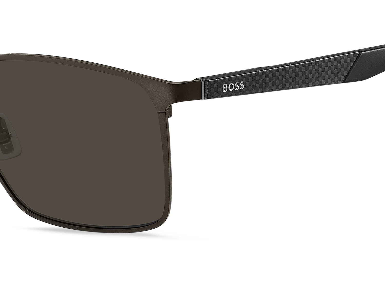 Occhiali da sole Hugo Boss 1913/G 208835 YZ4 IR colore matte brown forma rettangolare lenti grey
