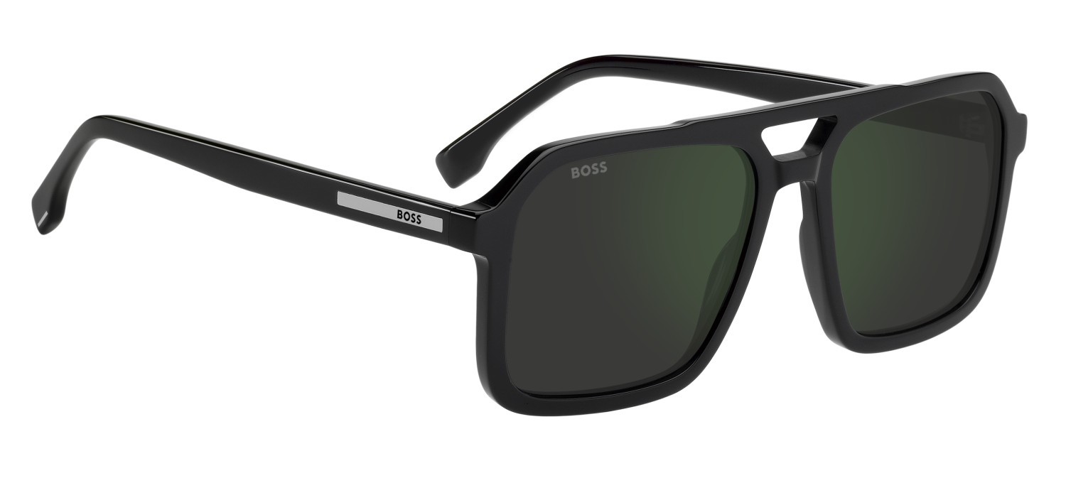 Occhiali da sole Hugo Boss 1894/S 208836 807 I8 colore black forma quadrato lenti grey high contrast green mirror antirefl