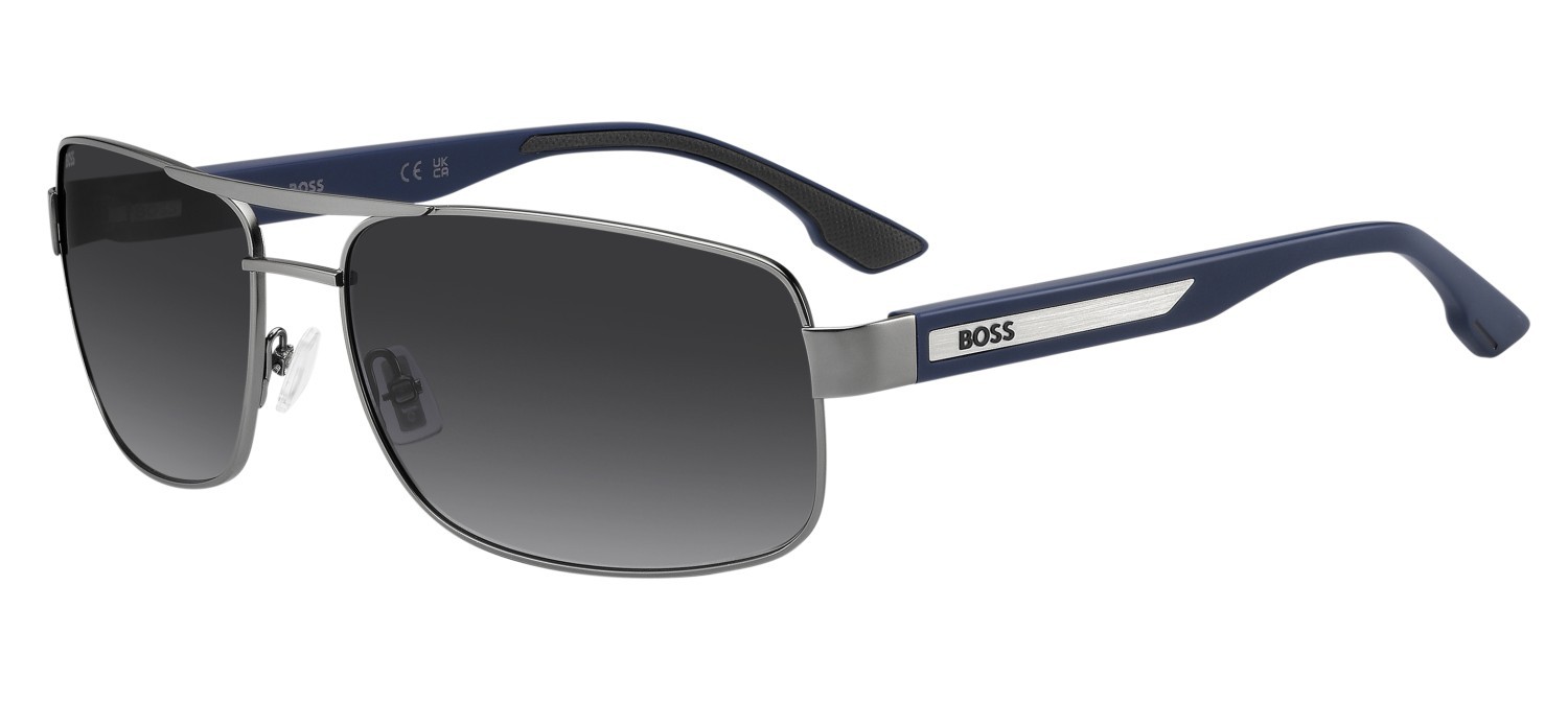 Sunglasses Hugo Boss 1906/S 208837 R80 9O color matte dark ruthenium shape navigator lenses dark grey shaded