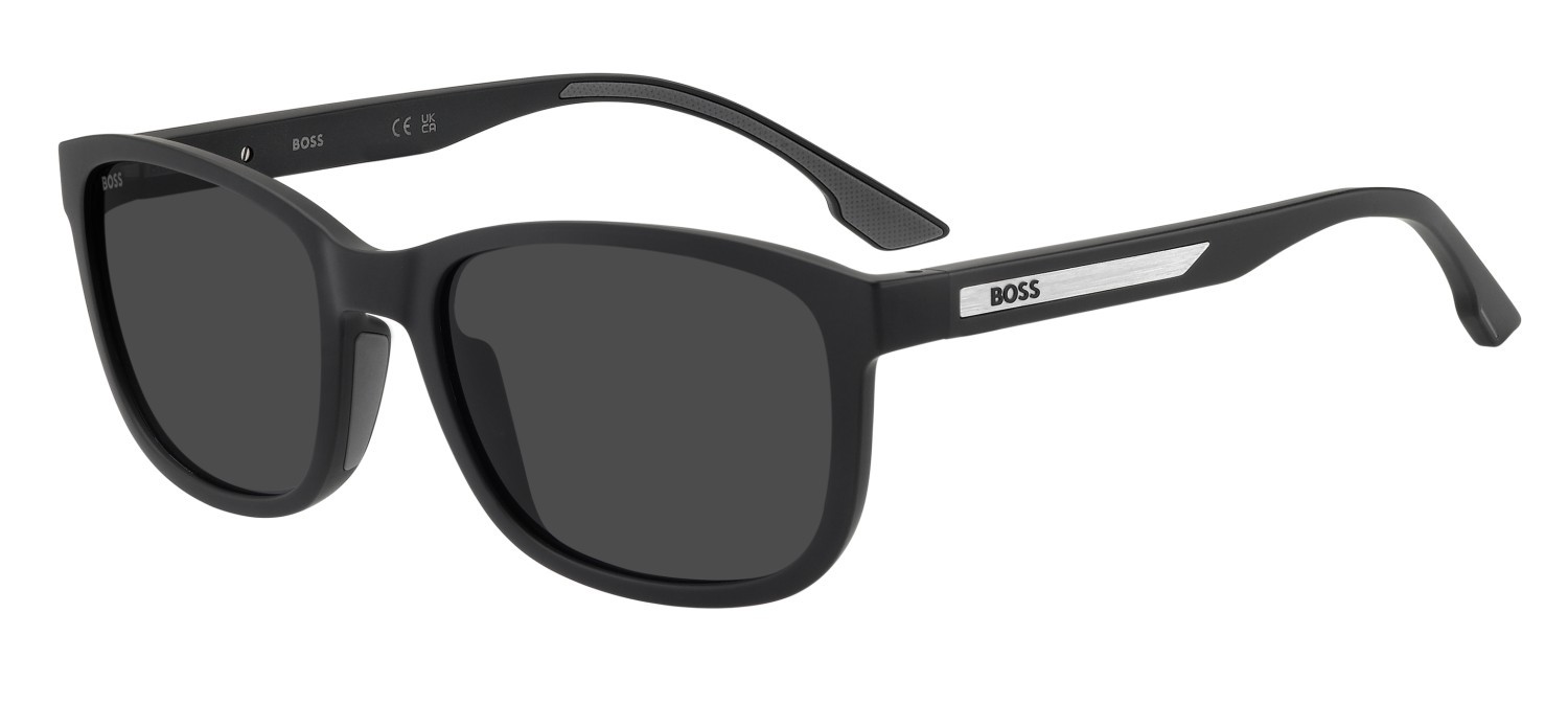Occhiali da sole Hugo Boss 1905/G 208838 807 IR colore black forma rettangolare lenti grey
