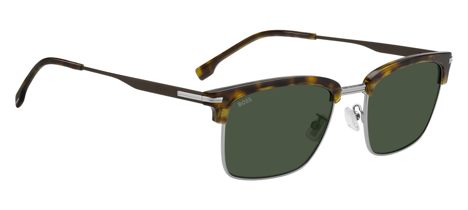 Occhiali da sole Hugo Boss 1888/G 208839 3MA QT colore havana ruthenium forma rettangolare lenti green