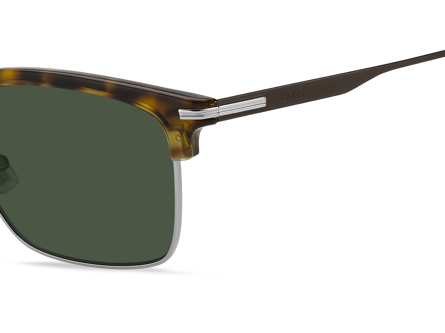 Occhiali da sole Hugo Boss 1888/G 208839 3MA QT colore havana ruthenium forma rettangolare lenti green