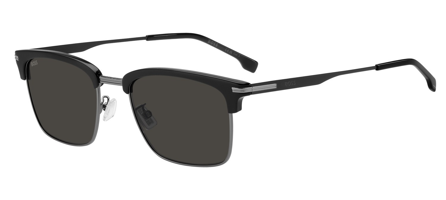 Occhiali da sole Hugo Boss 1888/G 208839 ANS IR colore black dark ruthenium forma rettangolare lenti grey