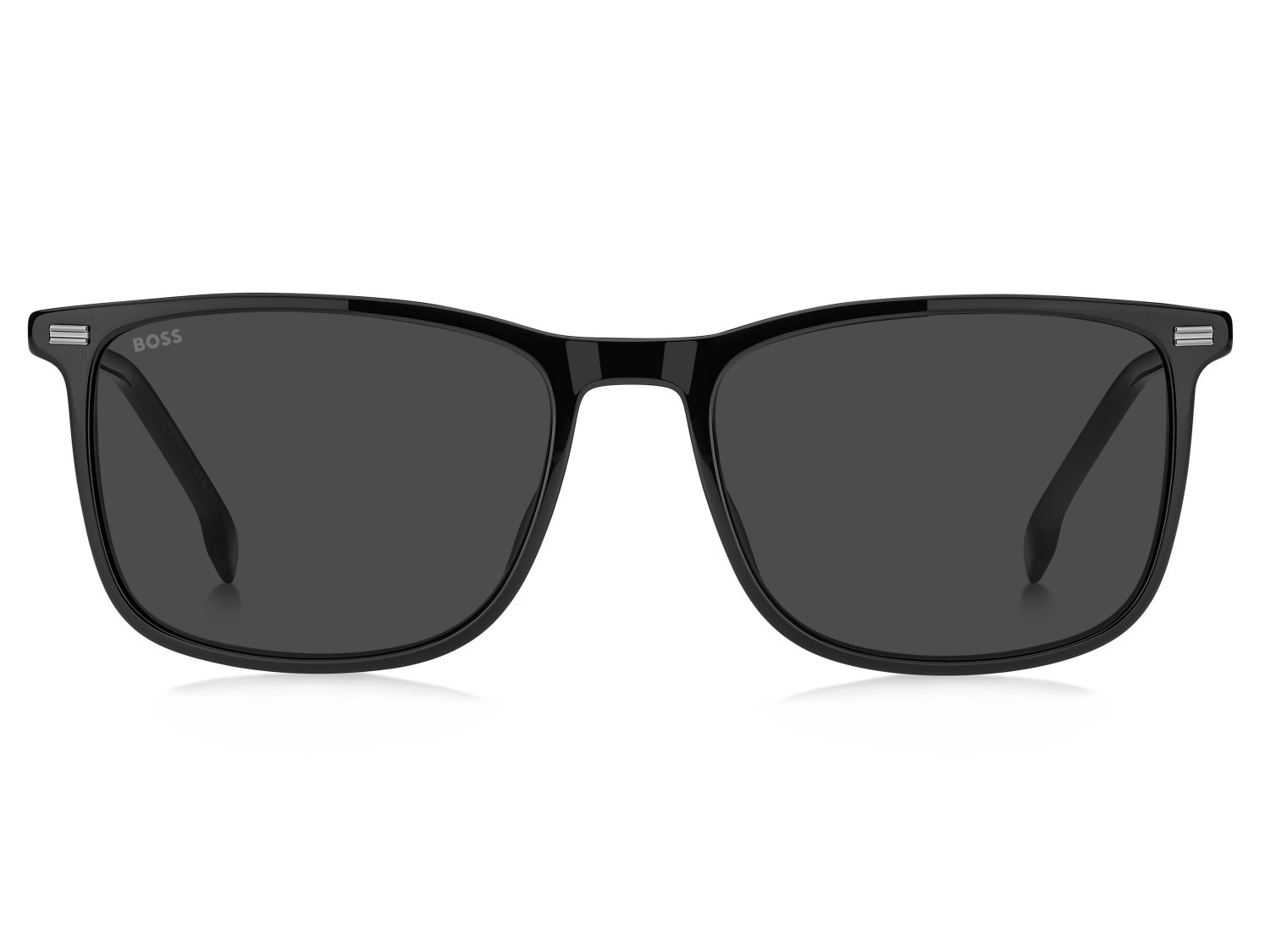 Occhiali da sole Hugo Boss 1879/S 208842 807 IR colore black forma rettangolare lenti grey