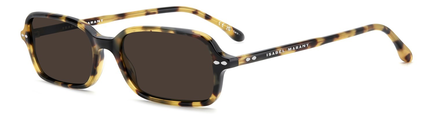 Sunglasses Isabel Marant Im 0258/S 208843 C9B 70 color havana honey shape rectangle lenses brown