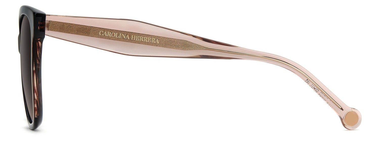 Occhiali da sole Carolina Herrera Her 0390/S 208846 3H2 HA colore black pink forma farfalla lenti brown shaded
