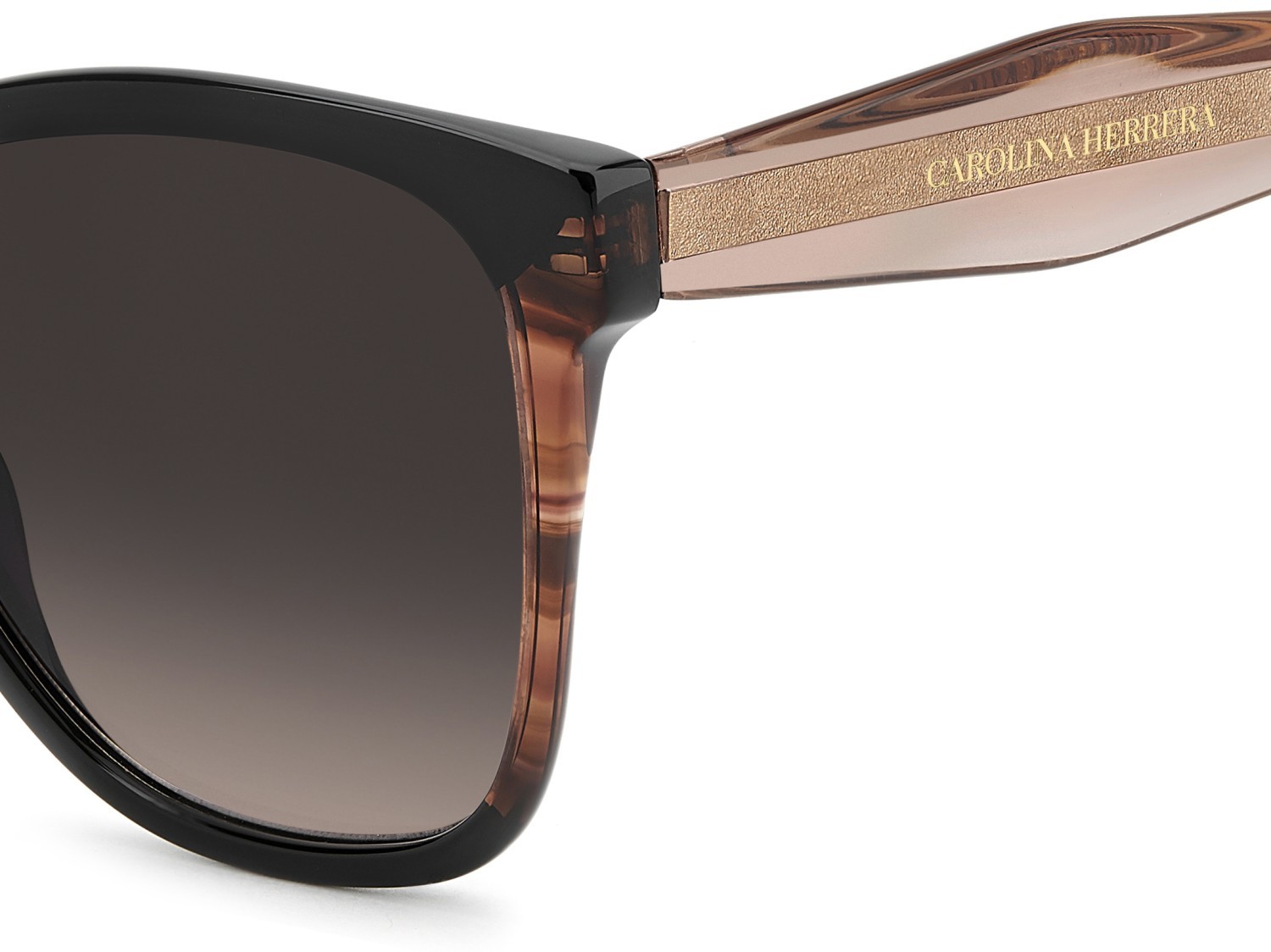 Occhiali da sole Carolina Herrera Her 0390/S 208846 3H2 HA colore black pink forma farfalla lenti brown shaded