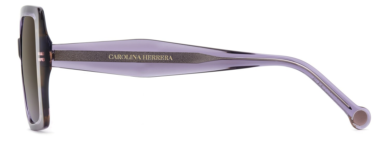 Sunglasses Carolina Herrera Her 0391/S 208847 789 QR color lilac shape rectangle lenses brown violet doubleshade