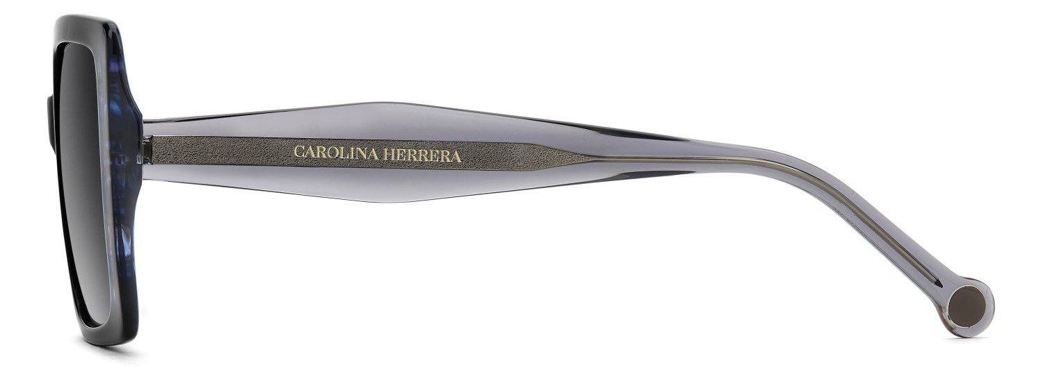 Occhiali da sole Carolina Herrera Her 0391/S 208847 807 9O colore black forma rettangolare lenti dark grey shaded