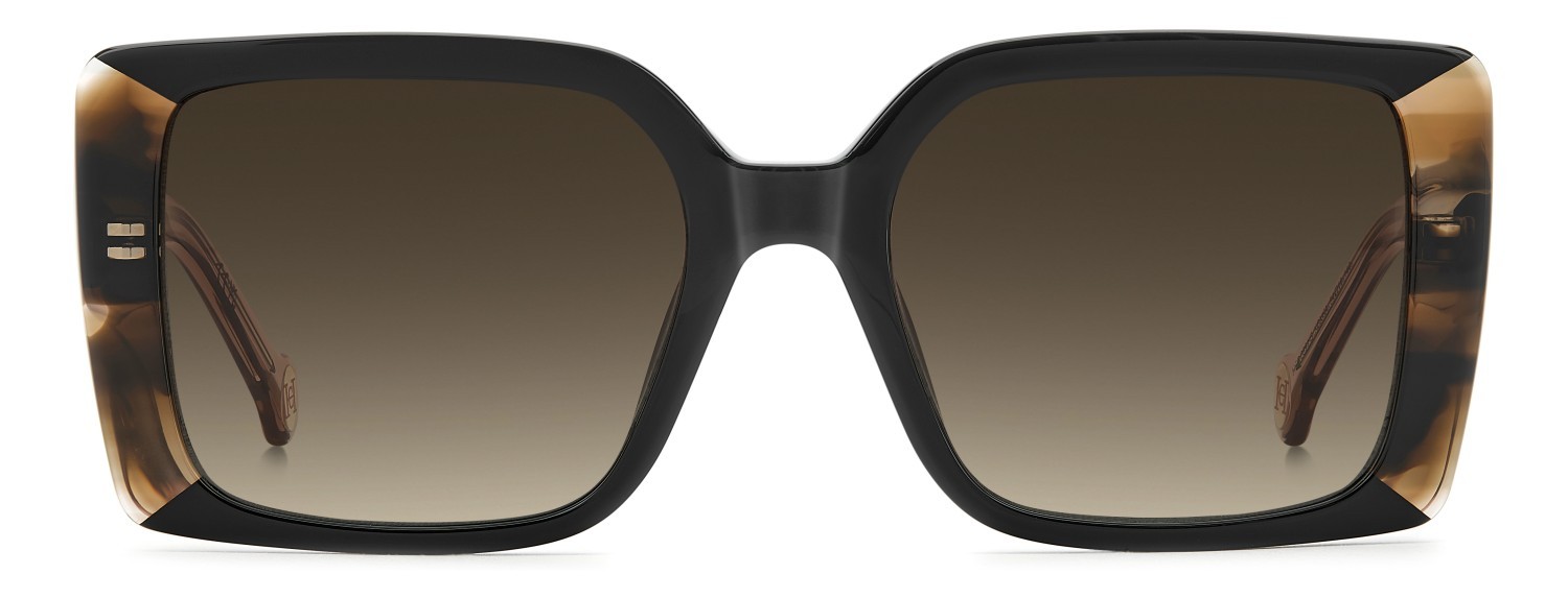 Occhiali da sole Carolina Herrera Her 0391/S 208847 KDX HA colore black nude forma rettangolare lenti brown shaded