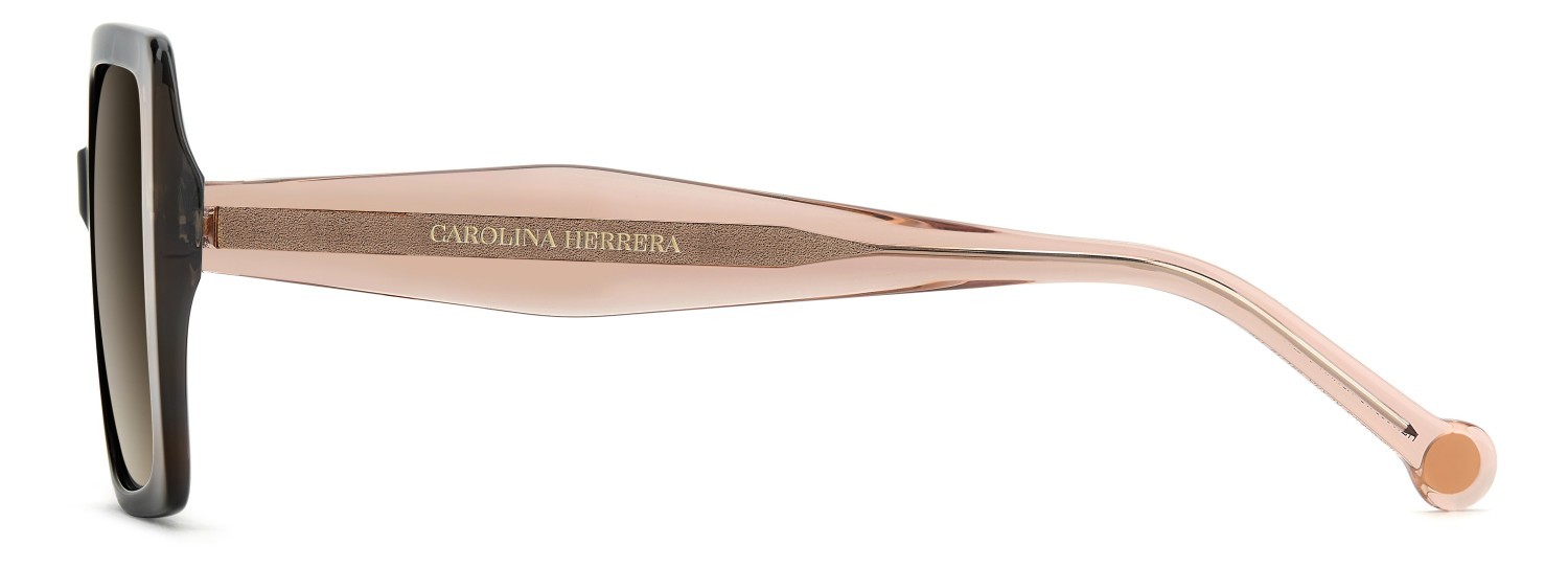Occhiali da sole Carolina Herrera Her 0391/S 208847 KDX HA colore black nude forma rettangolare lenti brown shaded