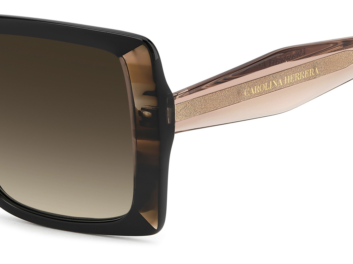 Occhiali da sole Carolina Herrera Her 0391/S 208847 KDX HA colore black nude forma rettangolare lenti brown shaded