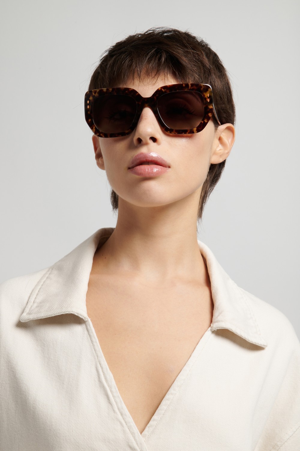 Sunglasses Isabel Marant Im 0252/S 208848 086 HA color havana shape rectangle lenses brown shaded