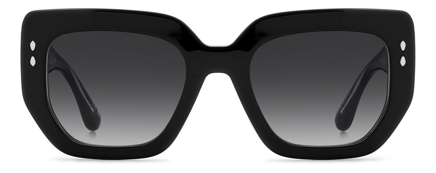 Sunglasses Isabel Marant Im 0252/S 208848 807 9O color black shape rectangle lenses dark grey shaded