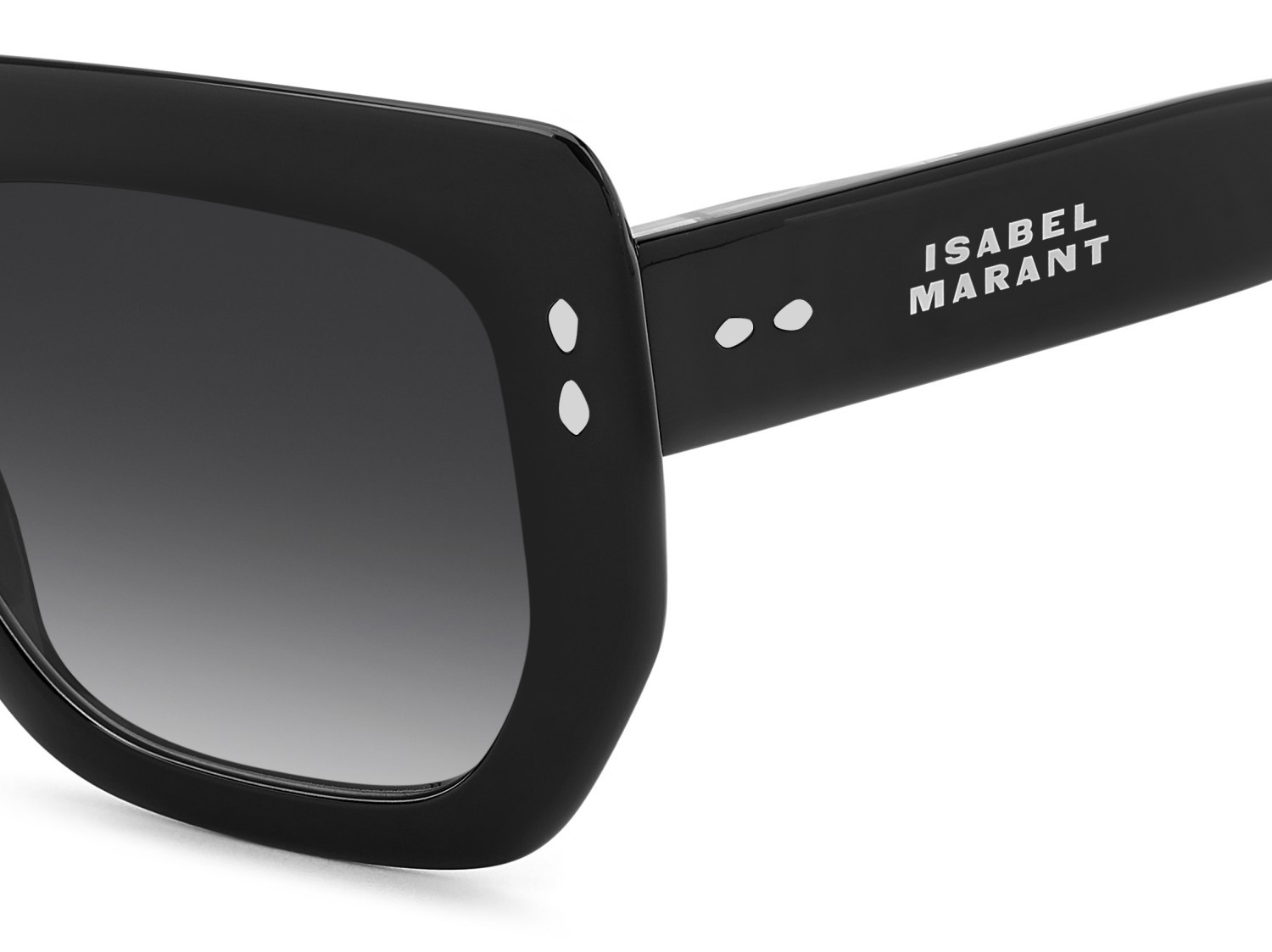 Sunglasses Isabel Marant Im 0252/S 208848 807 9O color black shape rectangle lenses dark grey shaded