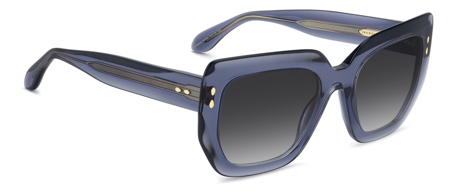 Sunglasses Isabel Marant Im 0252/S 208848 PJP 9O color blue shape rectangle lenses dark grey shaded