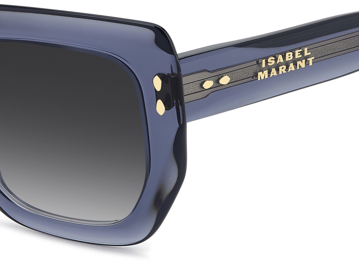 Sunglasses Isabel Marant Im 0252/S 208848 PJP 9O color blue shape rectangle lenses dark grey shaded