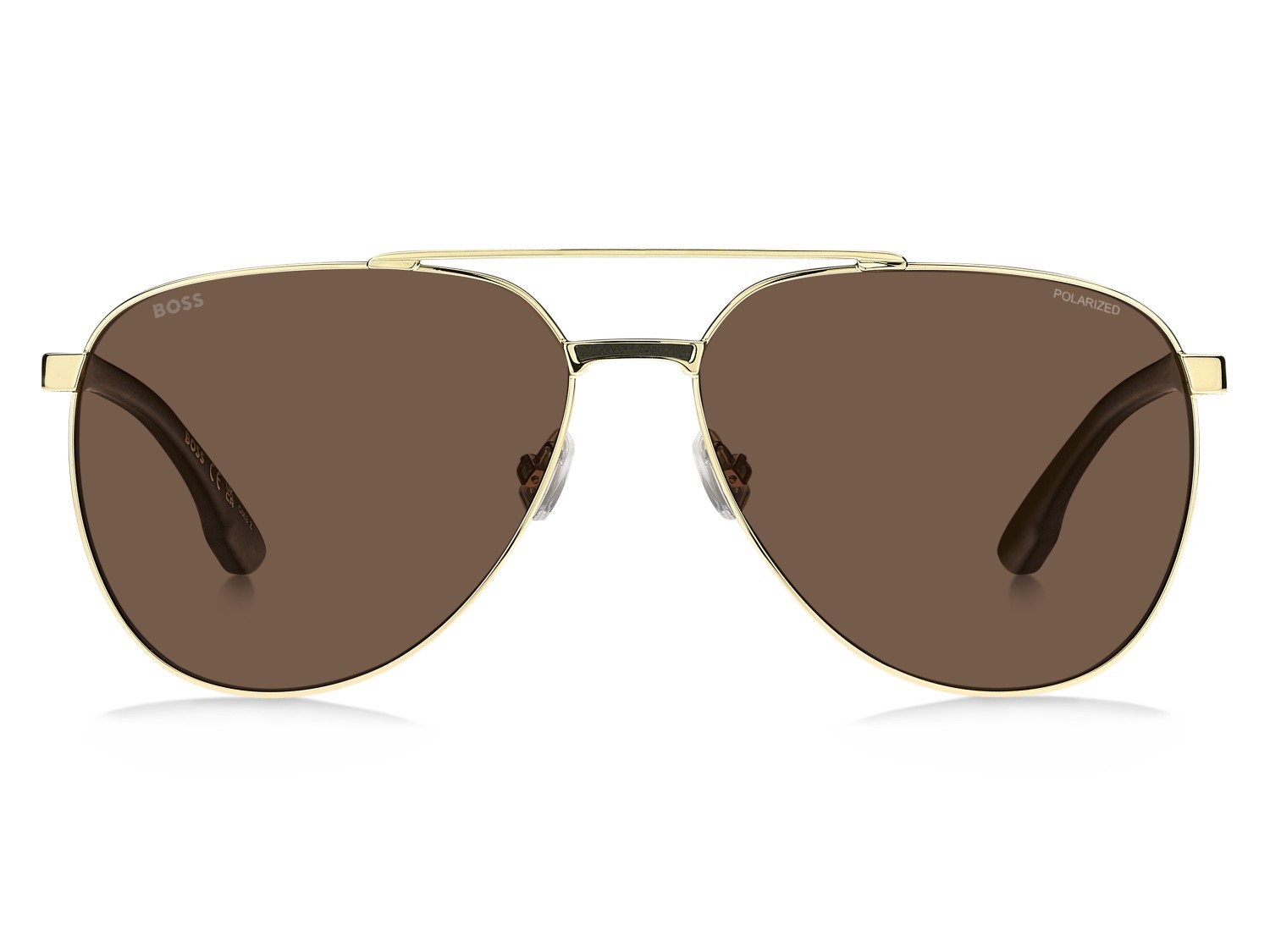 Occhiali da sole Hugo Boss 1914/S 208849 J5G 47 colore gold forma aviator lenti brown polar high contrast