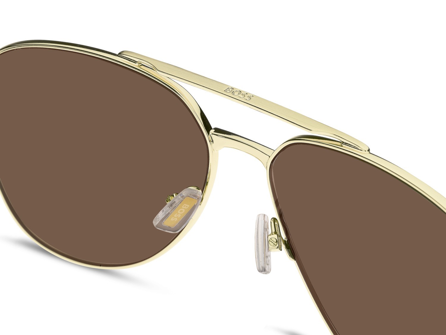 Occhiali da sole Hugo Boss 1914/S 208849 J5G 47 colore gold forma aviator lenti brown polar high contrast