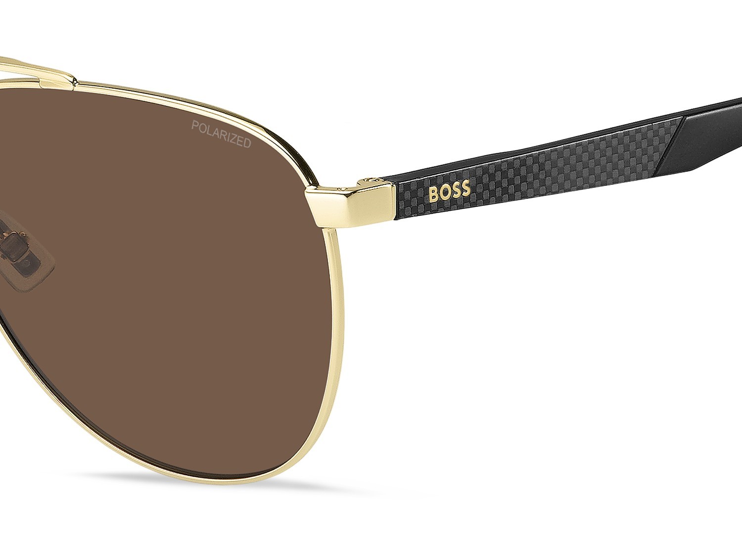 Occhiali da sole Hugo Boss 1914/S 208849 J5G 47 colore gold forma aviator lenti brown polar high contrast