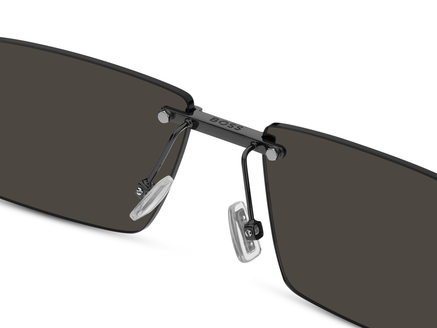 Occhiali da sole Hugo Boss 1918/S 208850 V81 IR colore dark ruthenium black forma rettangolare lenti grey