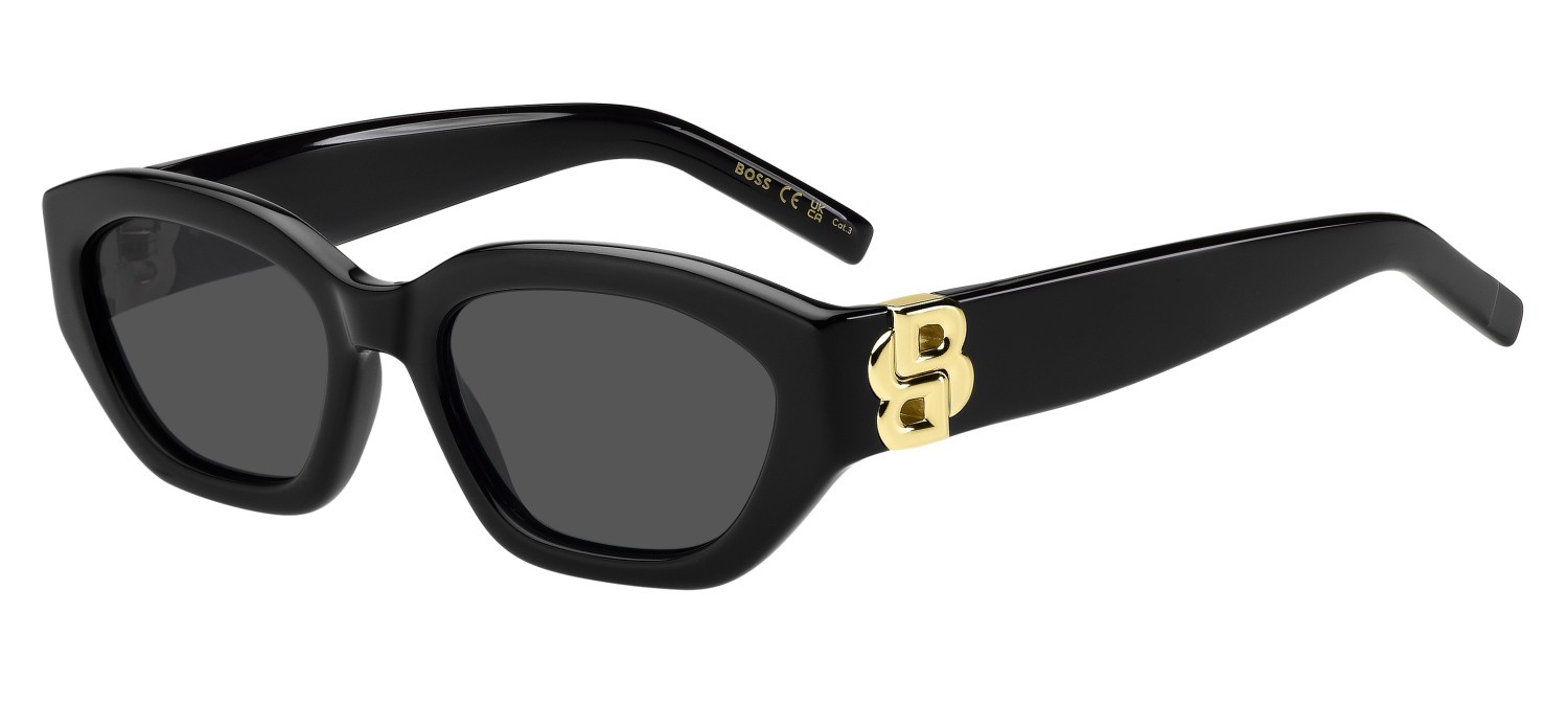 Occhiali da sole Hugo Boss 1937/S 208852 807 IR colore black forma cat eye lenti grey