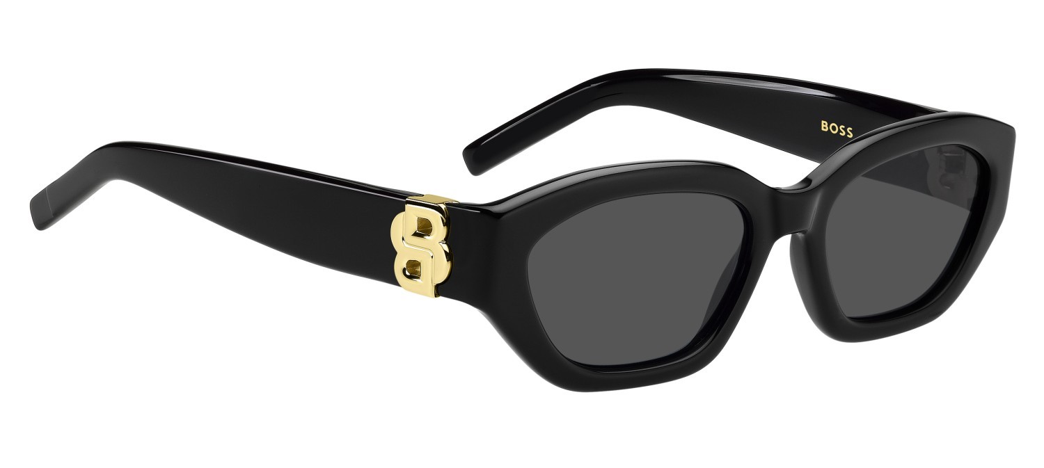 Occhiali da sole Hugo Boss 1937/S 208852 807 IR colore black forma cat eye lenti grey