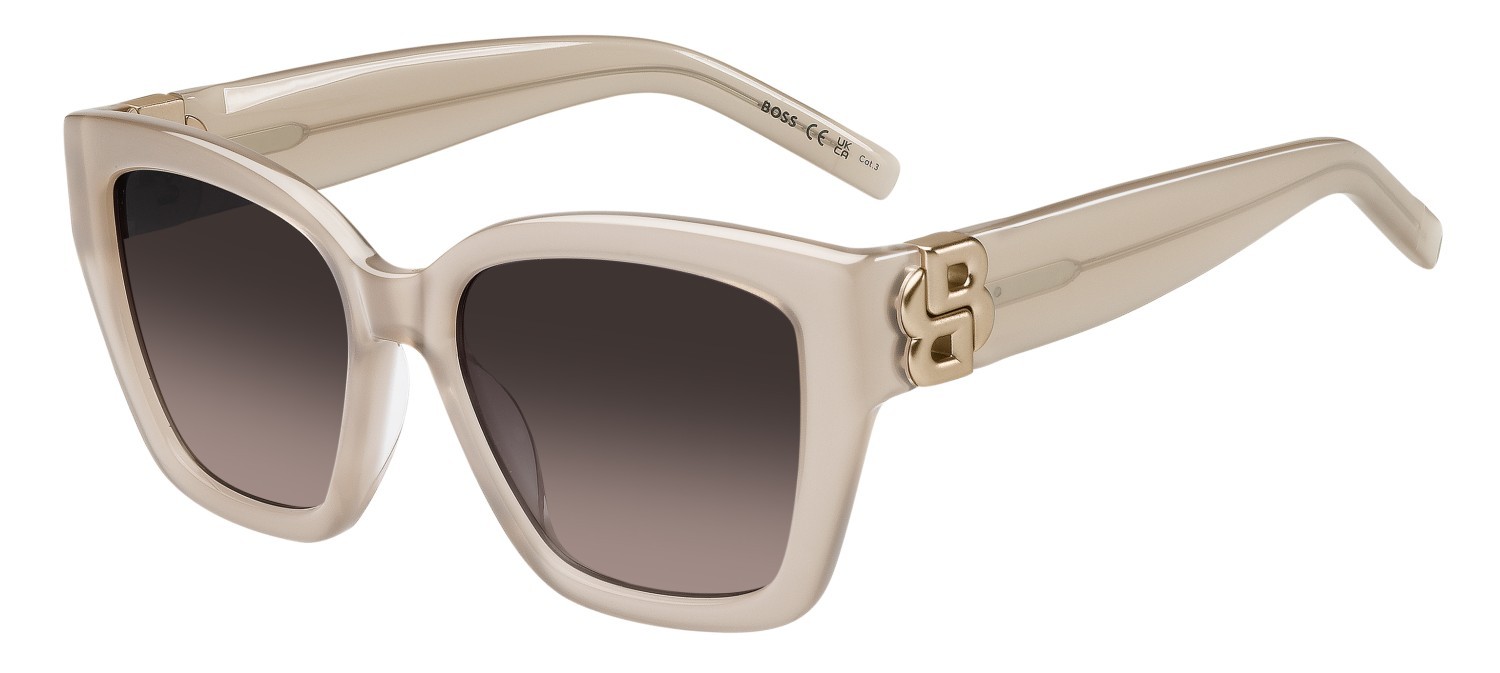 Occhiali da sole Hugo Boss 1938/G 208853 FWM HA colore nude forma quadrato lenti brown shaded