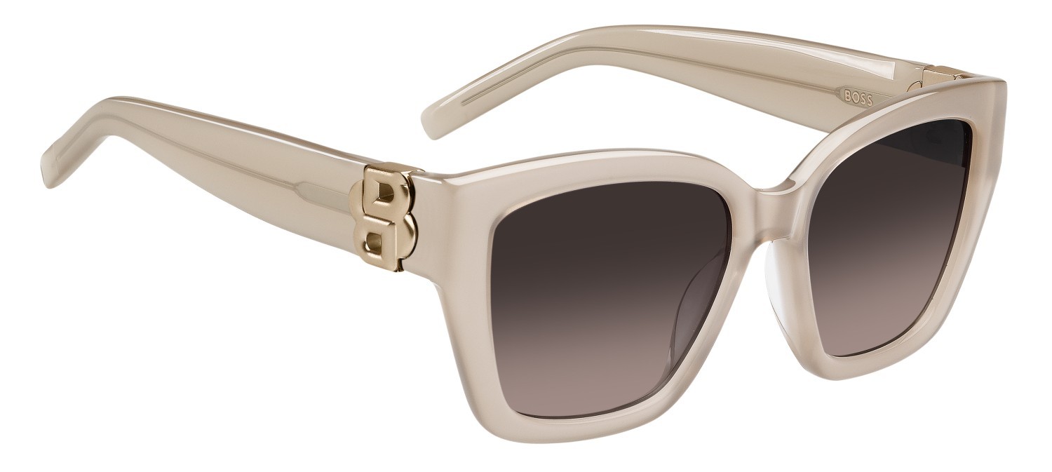 Occhiali da sole Hugo Boss 1938/G 208853 FWM HA colore nude forma quadrato lenti brown shaded