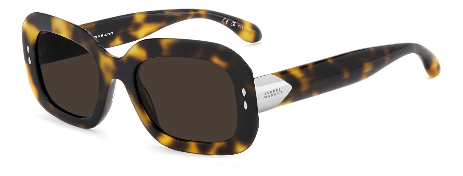 Sunglasses Isabel Marant Im 0246/S 208856 WR9 70 color brown havana shape rectangle lenses brown