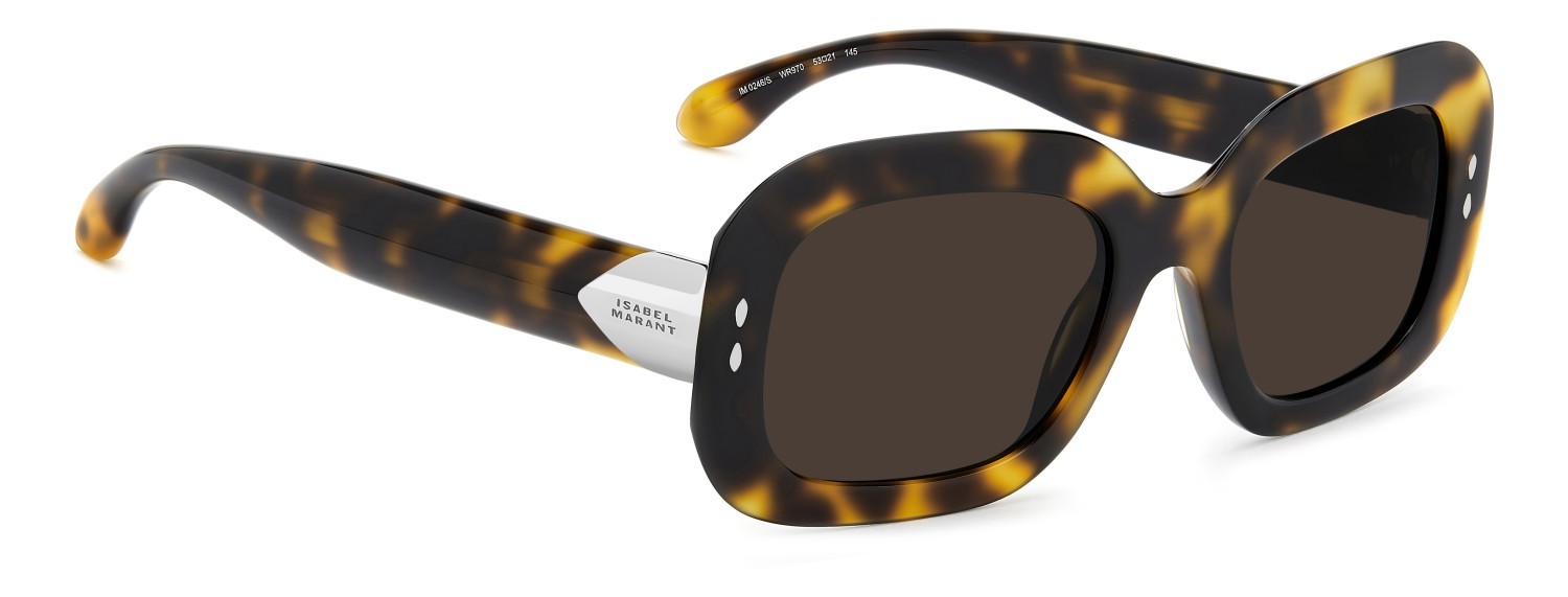 Sunglasses Isabel Marant Im 0246/S 208856 WR9 70 color brown havana shape rectangle lenses brown