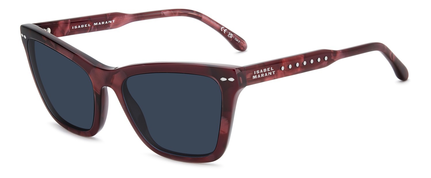 Sunglasses Isabel Marant Im 0255/S 208860 JR9 KU color marble red shape cat eye lenses blue