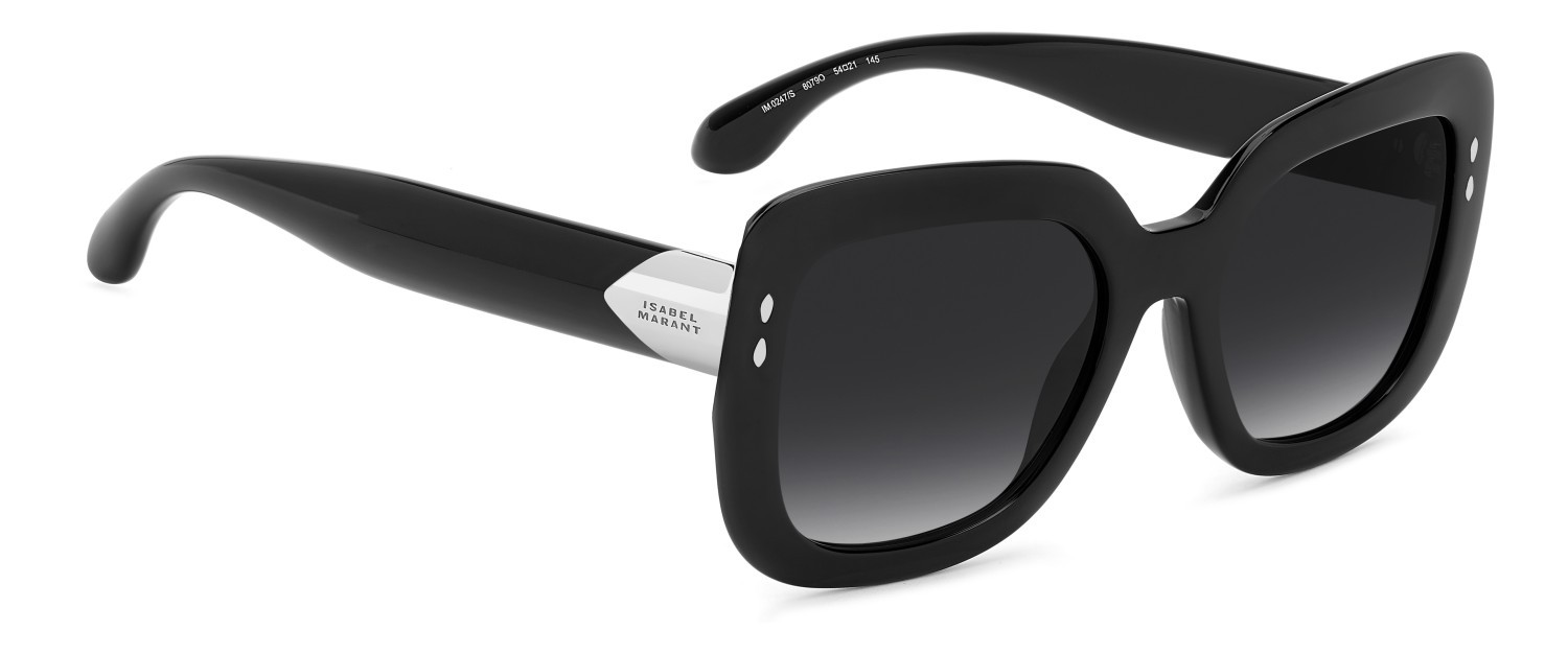 Sunglasses Isabel Marant Im 0247/S 208862 807 9O color black shape rectangle lenses dark grey shaded