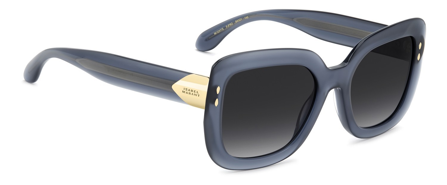 Sunglasses Isabel Marant Im 0247/S 208862 PJP 9O color blue shape rectangle lenses dark grey shaded