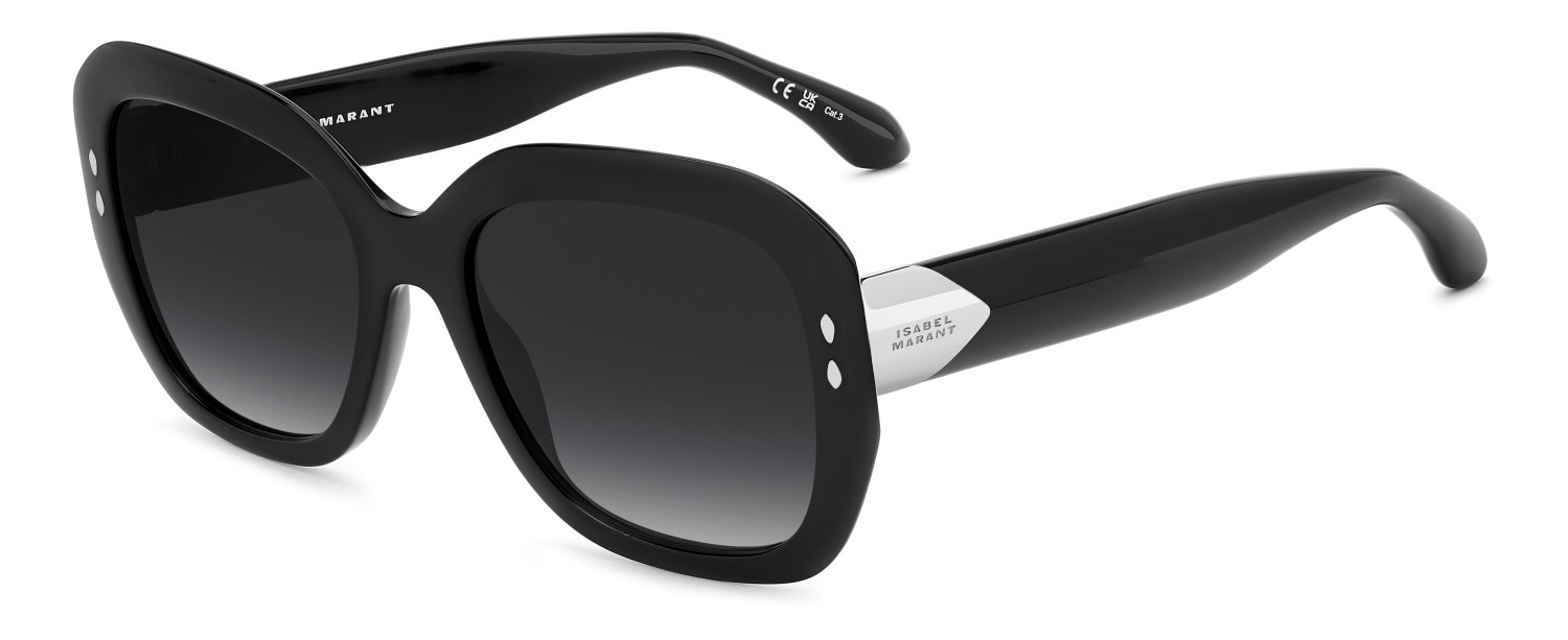 Sunglasses Isabel Marant Im 0248/S 208863 807 9O color black shape rectangle lenses dark grey shaded