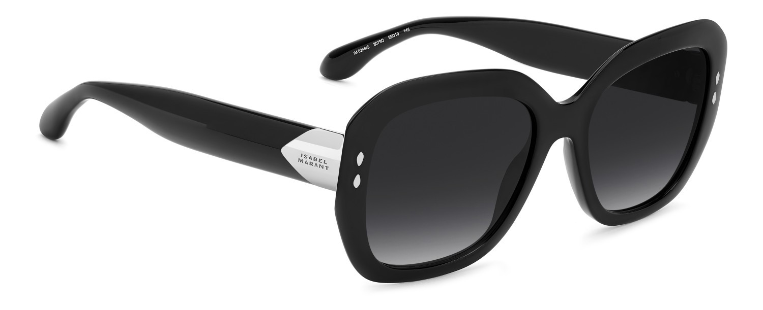 Sunglasses Isabel Marant Im 0248/S 208863 807 9O color black shape rectangle lenses dark grey shaded