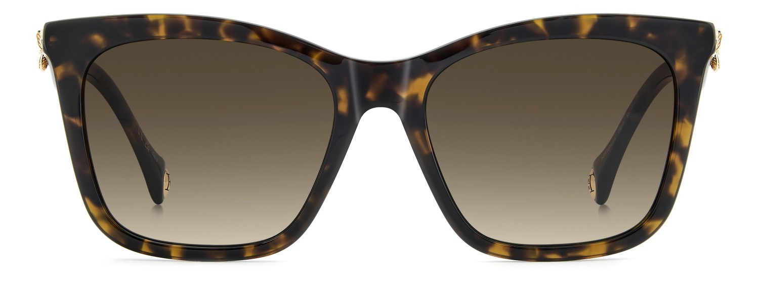 Sunglasses Carolina Herrera Her 0394/G 208864 086 HA color havana shape rectangle lenses brown shaded